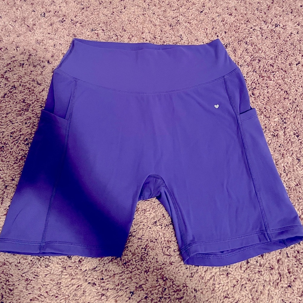 Love Fitness Women's Shorts, Medium, purple blue
